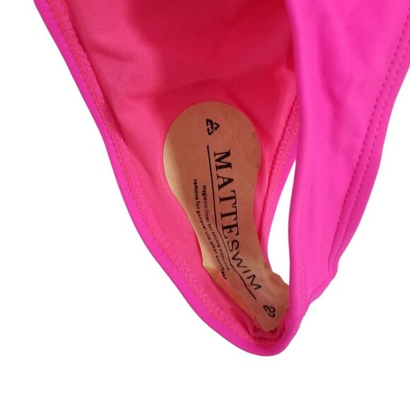 NEW Matte Swim One Piece Color Hot Pink Size XL - Picture 3 of 7